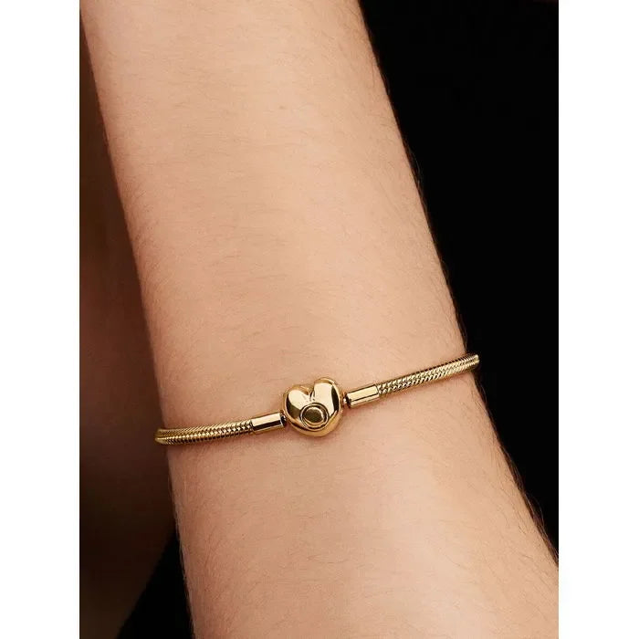 PANDORA ARMBAND GOLDPLATED HARTSLUITING 17CM 563050C00-17