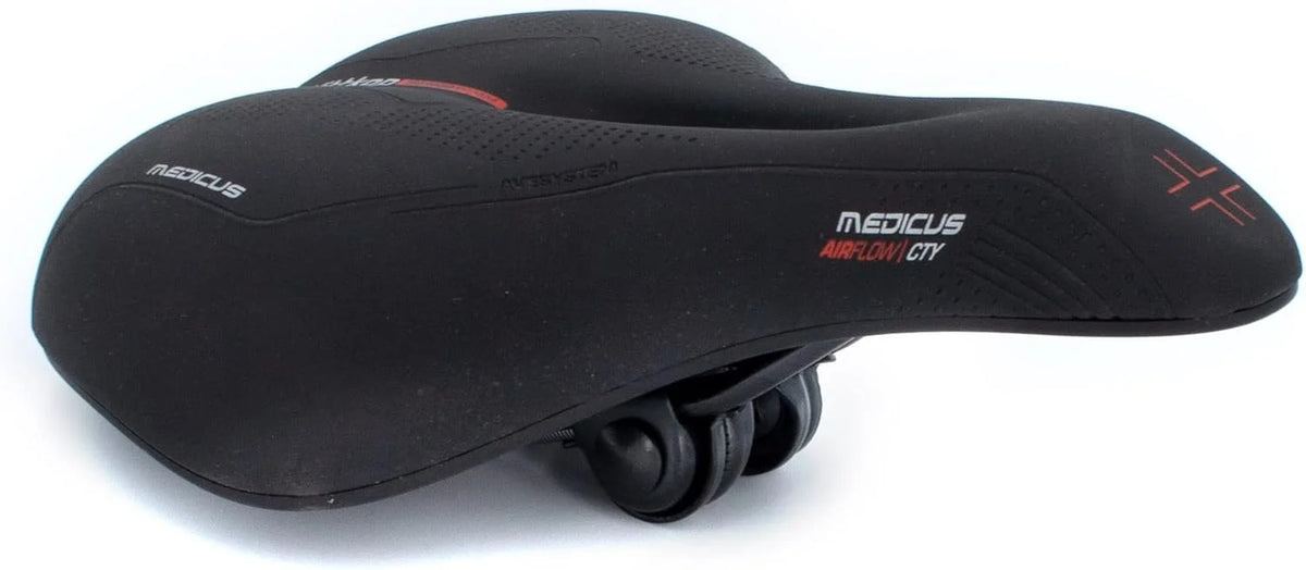 Wittkop Medicus Airflow fietszadel voor tochten en stad met traagschuim zwart Eén maat