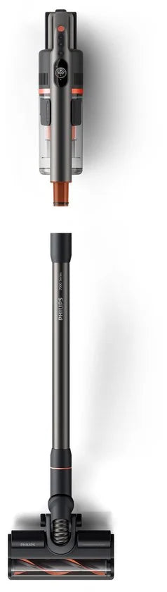 Philips Steelstofzuiger met Dweilfunctie XC7055/01 Aqua - Draadloos en Zonder Zak - Zuigmond met LED Verlichting