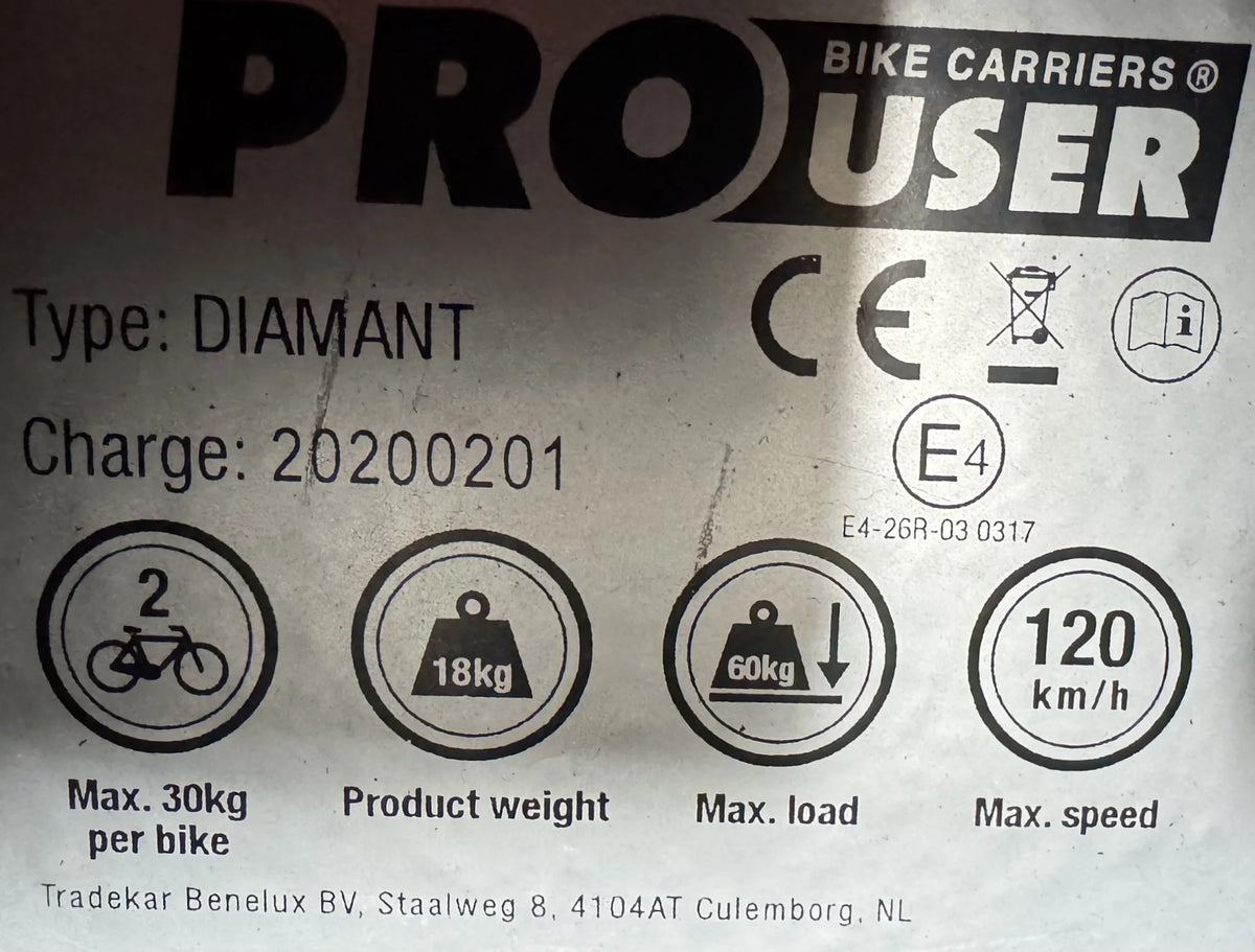 Fietsendrager Pro-User Diamant bike carrier