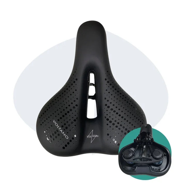 Dames Fietszadel - Zwart - Uitsparing - Waterdicht - Elastomeer Vering