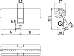 gQ SX95 CILINDRU 40X70MM SISTEM CHEI GS1GS1