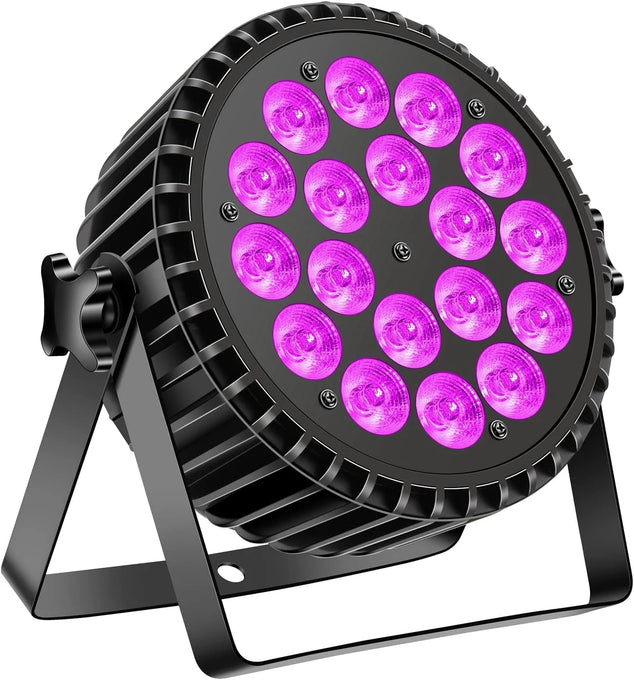 200 W LED Par Koplamp RGB UV zwart licht 18 LED podiumlicht partylicht DMX-4/8CH spot | EU STEKKER