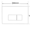 UP320 inbouwreservoir - dualflush - rechthoekige knoppen - kunststof wit glans