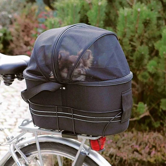EVA Fietsmand Achterop - Zwart - Met Kussen en Kap - 48X29X42 cm