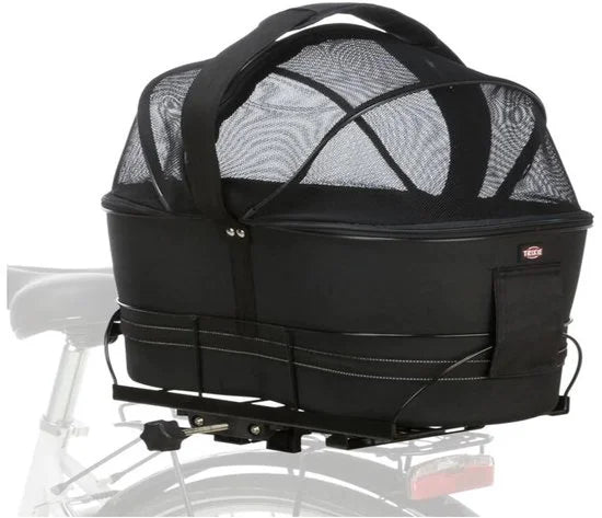EVA Fietsmand Achterop - Zwart - Met Kussen en Kap - 48X29X42 cm