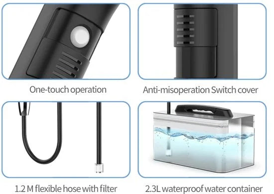 Draadloze Bidet - Reis Bidet - Bidet op Accu - Draagbare Bidet  - Incl. Reistank van 2,5 Liter