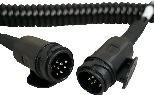 spiraalkabel 8-polig 2,5m kunststof Menbers stekkers 13p