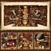 boekenplank kit, doe-het-zelf houten decoratieve puzzel met ledverlichting