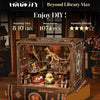 boekenplank kit, doe-het-zelf houten decoratieve puzzel met ledverlichting