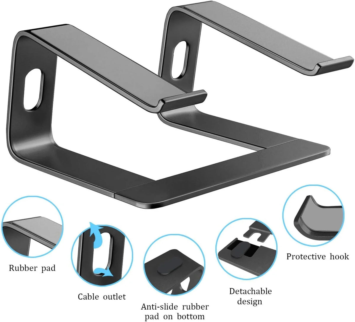 Laptopstandaard zwart max 4kg voor 10-15.6inch