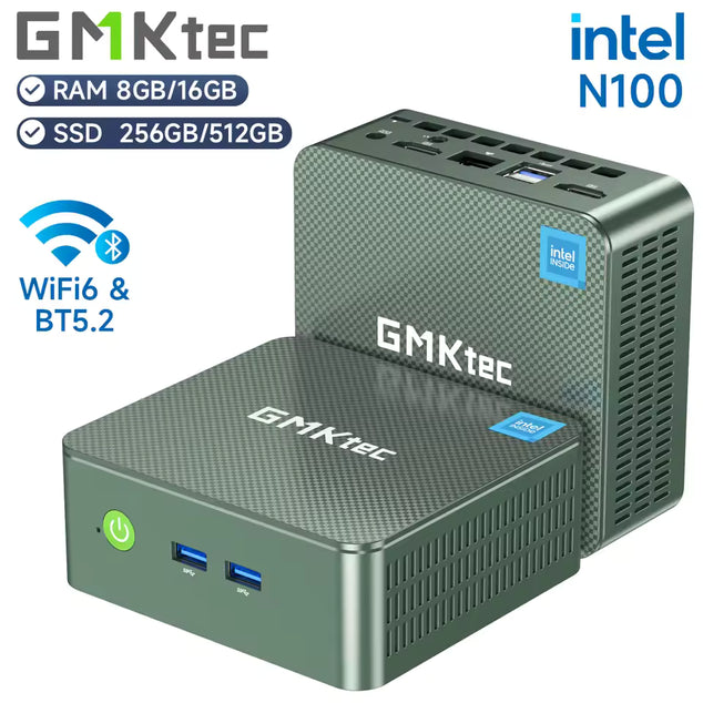 G3 Mini PC Intel Alder Lake N100 Windows 11 Pro Mini PC 8DDR4 256GB PCIe M.2 SSD WiFi 6 BT5.2 Desktop Computer