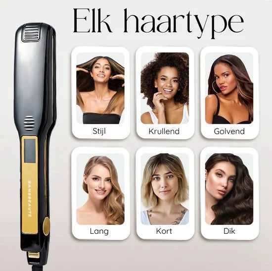 Professionele Stijltang - 2 in 1 - Krultang - Stijltangen - Hair Straightener - Snel Opgewarmd - 80℃ t/m 230℃ - Steilen & Krullen - Hot Comb - Haartang - Haar stijltang - ION technologie