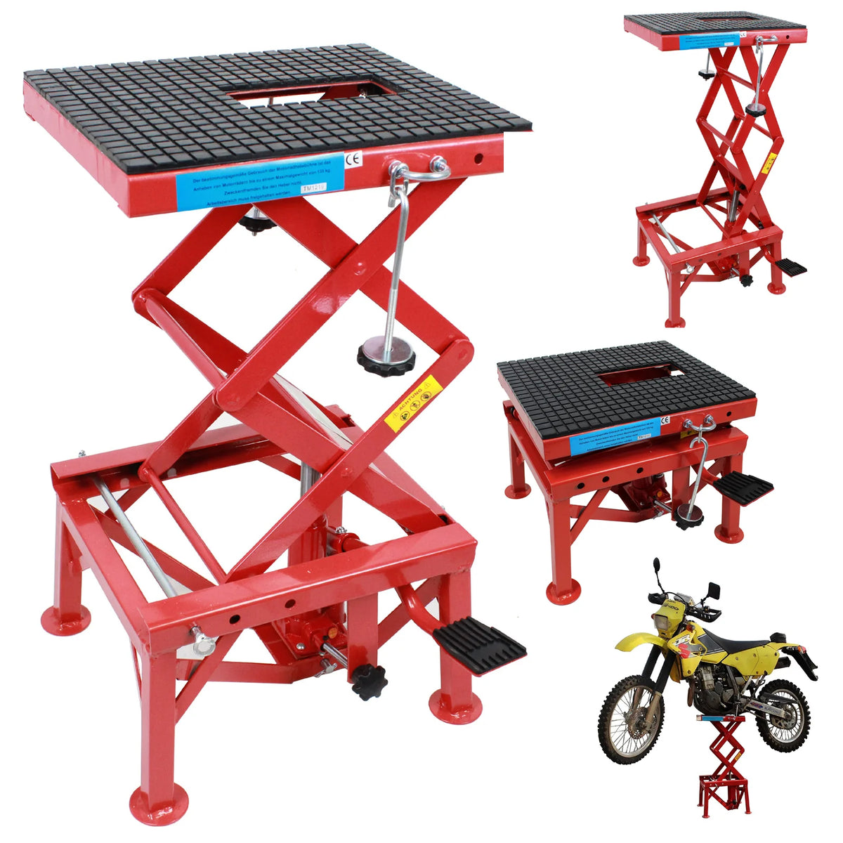 Motorkrik 135 kg Motorhefbrug 340 - 870 mm Montagestandaard Montagebok