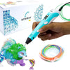P1 3D Printing Pen with Display - Includes 3D Pen  3 Starter Colors of PLA Filament  Stencil Book + Project Guide  and Charger