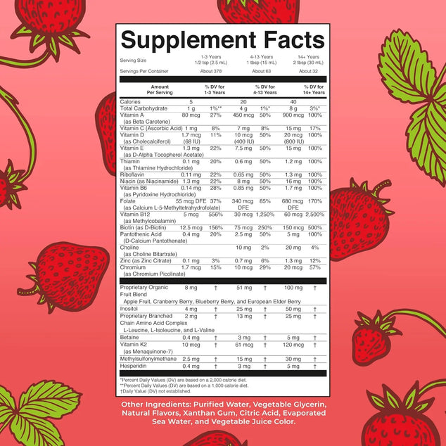 Morning Liquid Multivitamin  NON GMO  GLUTEN FREE  VEGAN  Immune Support