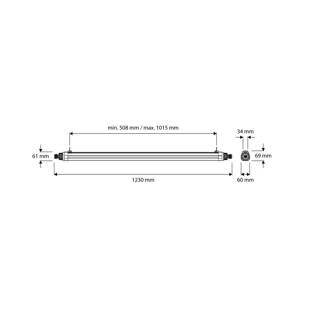 LED Pro-Aqua Basic 1230x60x61 mm