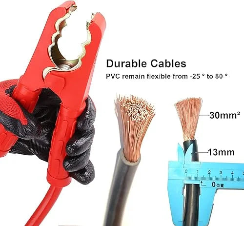 6 m 50 mm² 3000 A overbruggingskabel, startkabelset, startkabelset, 12 V/24 V