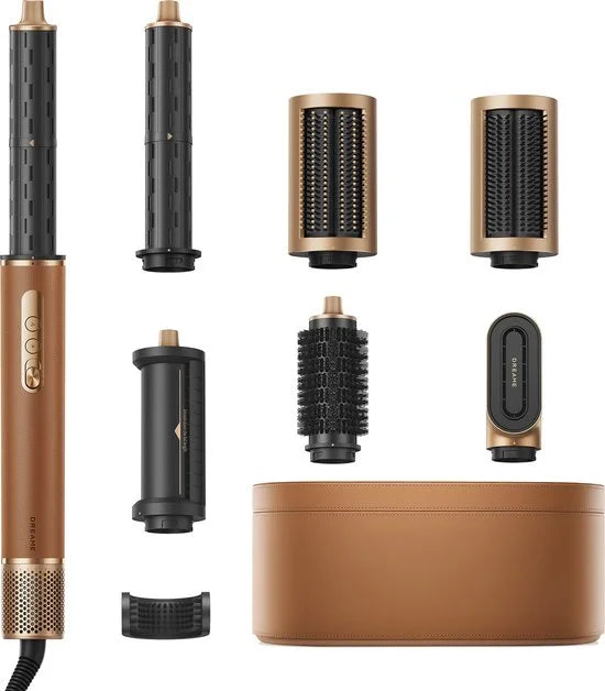 Airstyle Pro - Goud - Krachtige Föhn - 7 Opzetstukken voor verschillende Haarstijlen - moeiteloze styling - 2026 New version
