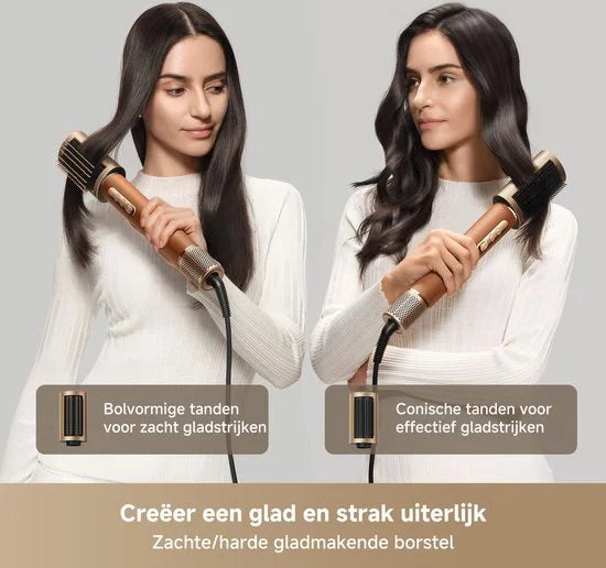 Airstyle Pro - Goud - Krachtige Föhn - 7 Opzetstukken voor verschillende Haarstijlen - moeiteloze styling - 2026 New version