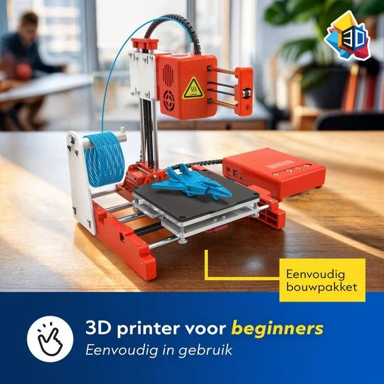 3D-Printer X1 voor Beginners & Kinderen met 10 Meter PLA Filament - Starterspakket - Educatief en Interactief Speelgoed - DIY Bouwpakket Oranje