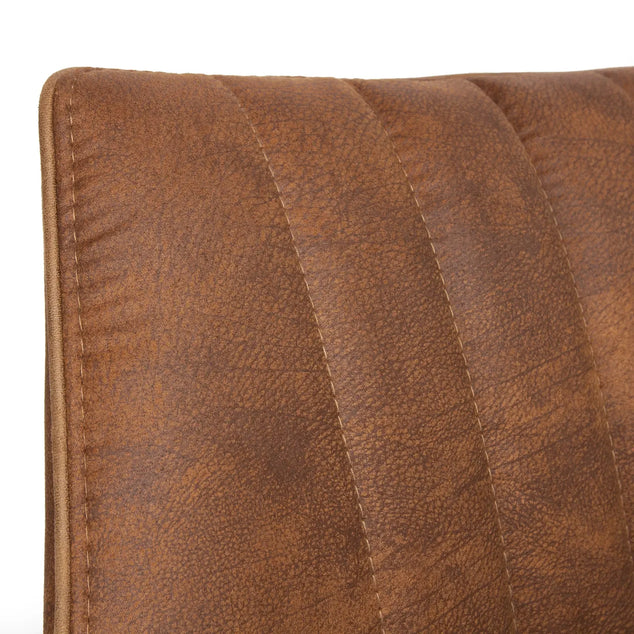 Eetkamerstoel Donna - Ecoleder Cognac - hoge rugleuning