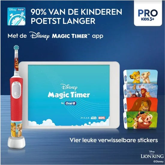 Pro Kids – Elektrische Tandenborstel – Lion King – Extra Zachte Borstel – Voor Kinderen (3+)