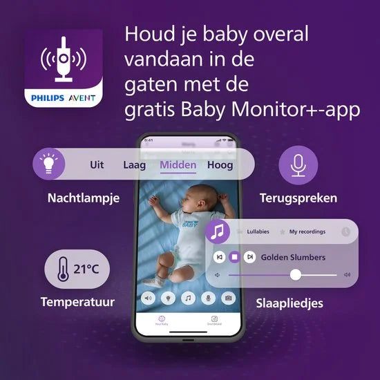 Avent Connected Beeldbabyfoon - Babyfoon met camera en app - SCD951/26