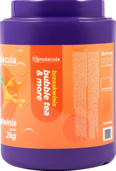 BALLEN voor BUBBLE TEA - PERZIK - 2kg - MOLECULAIRE KAVIAAR - POPPING BOBA