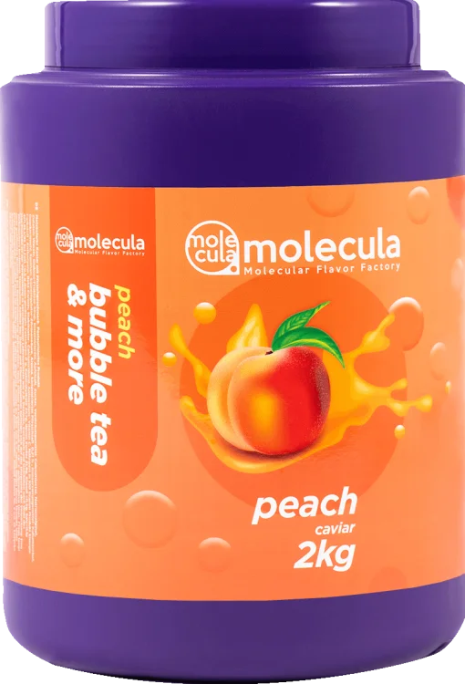 BALLEN voor BUBBLE TEA - PERZIK - 2kg - MOLECULAIRE KAVIAAR - POPPING BOBA