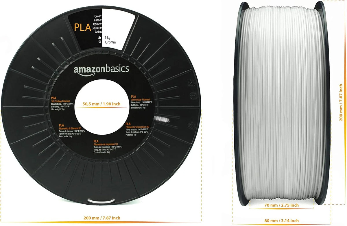 PLA 3D-printerfilament, 1,75 mm, transparant, spoel van 1 kg