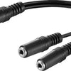 3,5mm Jack stereo audio splitter - zwart - 0,20 meter