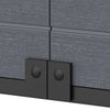 Cedargrain 2-Deur Verticale Opslagkast met 2 Schappen, Waterbestendige Buitenrek, Slotbare Kast, Gardeneenhoud in Grijs