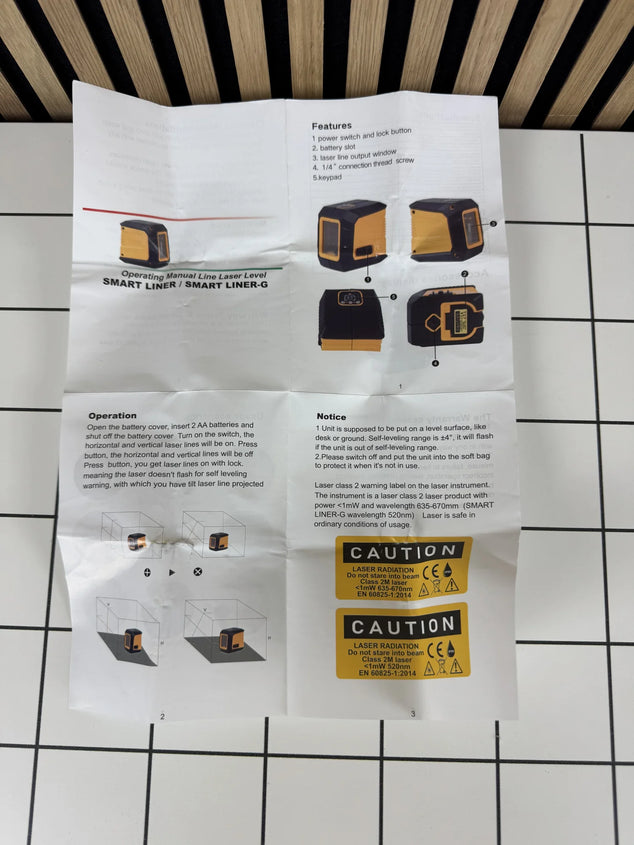 Kruislijnlaser + Verstelbaar Statief & Tas