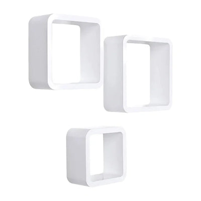 LWS104 Decoratieve Zwevende Kubus Wandplanken Set – 3 Stuks