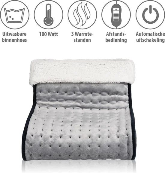 Elektrische Voetenwarmer - Voetverwarmer Elektrisch met Overhittebeveiliging - Voetenwarmer Pantoffel met Binnenhoes Wasbaar - 3 Warmtestanden - Voetenwarmers Volwassenen voor Voetverzorging