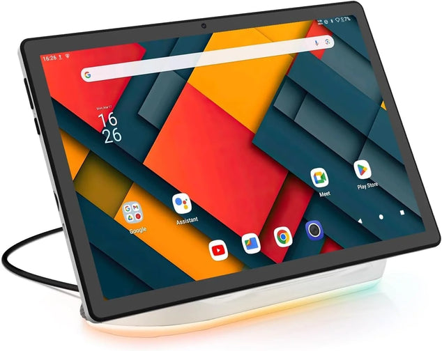 Tablet 10 inch with eight-core Android 14, 14 GB RAM + 64 GB ROM, AI cloud album and 8 kinds of white noise, 5 MP + 8 MP camera, Wi-Fi 6 and BT 5.3 (Black)