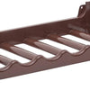 Flessenrek voor 6 flessen, bruin, uitbreidbaar, stapelbaar, drankkast voor flessen, huisdierflessen, wijnrek, plat, wijnopslag, drankopslag, flessenorganizer