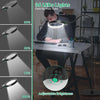 5X 10X vergrootglas met licht en standaard, 2-in-1 vergrootlamp met 36 instelbare helderheids-LED's, flexibele zwanenhals staande vergrootlamp voor nauwkeurig werk, knutselen, lezen