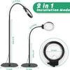 5X 10X vergrootglas met licht en standaard, 2-in-1 vergrootlamp met 36 instelbare helderheids-LED's, flexibele zwanenhals staande vergrootlamp voor nauwkeurig werk, knutselen, lezen