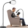 5X 10X vergrootglas met licht en standaard, 2-in-1 vergrootlamp met 36 instelbare helderheids-LED's, flexibele zwanenhals staande vergrootlamp voor nauwkeurig werk, knutselen, lezen
