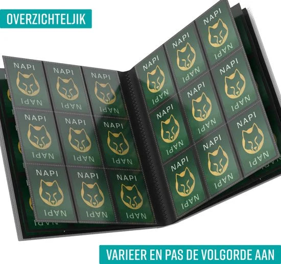 Verzamelmap 360 Kaarten - Pro Binder Map voor Kaarten - Trading Card Map - 9 Pocket - Premium Card Binder - 20 Pagina’s - A4 Formaat - Rood