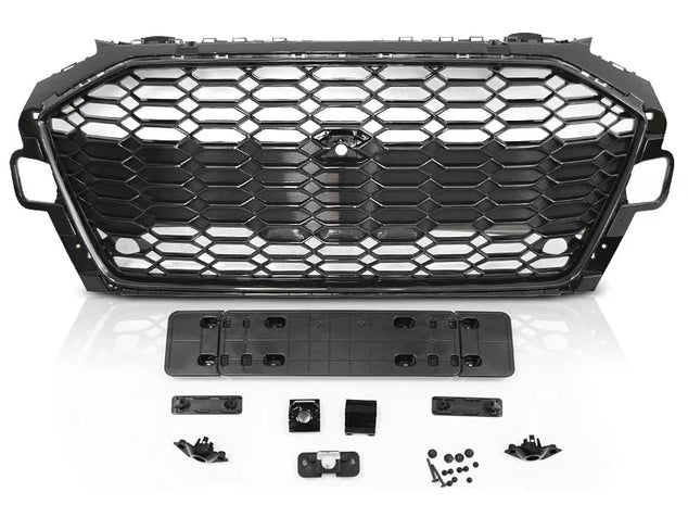 glanzend zwarte sportgrill (S4 / OEM-Style) Audi A4 (Type B9 Facelift)