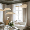 60cm Japandi-hanglamp – 1st - Natuurlijk zijde, boho-design voor de woonkamer, eetkamer of slaapkamer