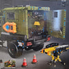 T4023 Unimog reddingsvoertuig Ambulance Bundeswehr Grote set bestaande uit klemblokken, 3850 delen