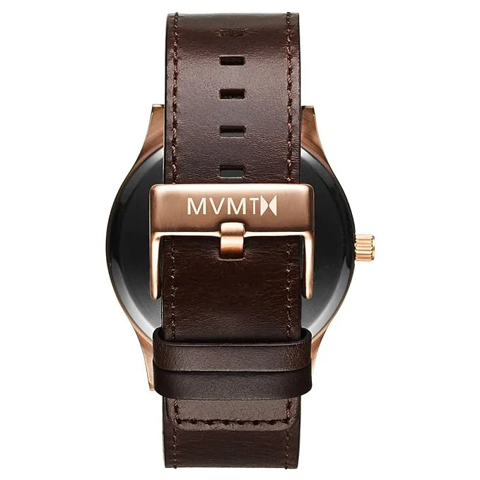 Watches Rose Gold Case with Brown Leather Strap Men's Watch