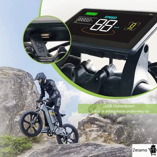 H6C Display - Geschikt voor Ouxi - V20 fatbike LCD scherm 25 km/u begrensd