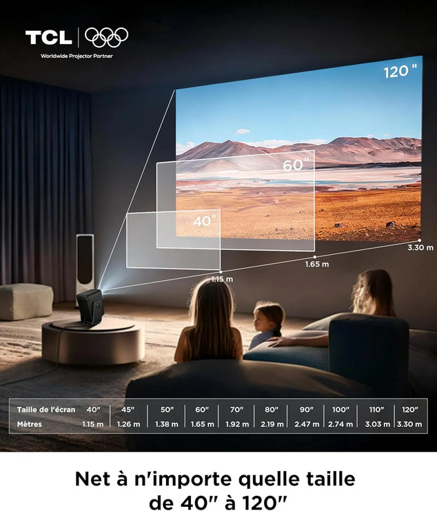 C1 Beamer 4K compatibiliteit, native 1080P, Dolby Audio 8W, Netflix gecertificeerd, Smart Google TV geïntegreerd, Auto Focus/Keystone, Wi-Fi Bluetooth, 285° draaibaar, mini-projector