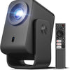 C1 Beamer 4K compatibiliteit, native 1080P, Dolby Audio 8W, Netflix gecertificeerd, Smart Google TV geïntegreerd, Auto Focus/Keystone, Wi-Fi Bluetooth, 285° draaibaar, mini-projector