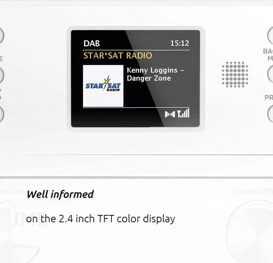 DIGITRADIO 371 CD IR Tafelradio met internetradio Internet, DAB+, FM AUX, Bluetooth, CD, DAB+, Internetradio, FM, USB, WiFi Accu laadfunctie, Incl.